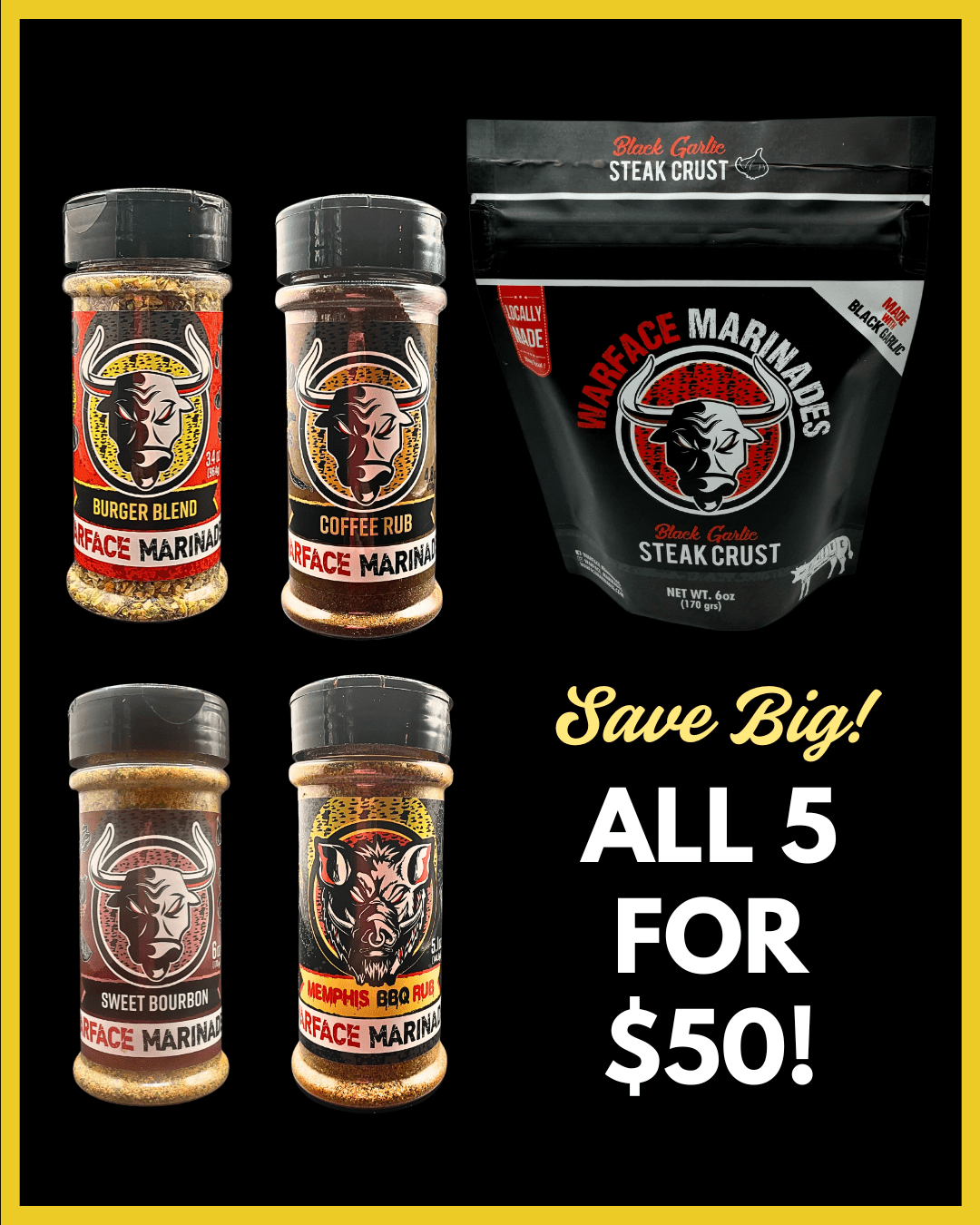 The ULTIMATE Grilling Set - Warface Marinades